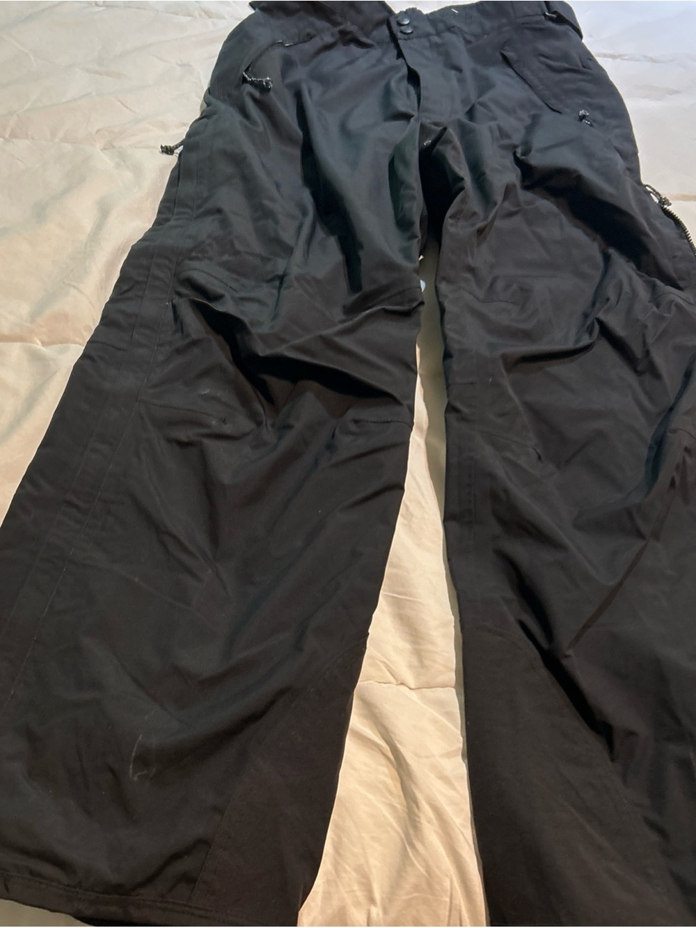 Solstice Snow Ski Pants Men’s L Waterproof Black Zip Legs Insulated Snowboard.